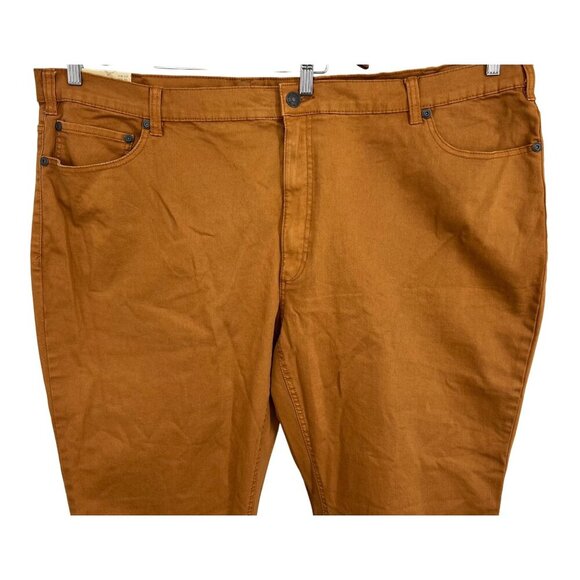 Tru Nation Mens Athletic Fit Stretch Jean Pants 52 x 30 Brown Denim 5-Pocket New - Picture 2 of 9